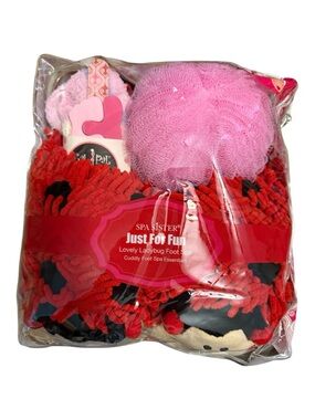 Just For Fun Ladybug Foot Spa Set - Pink & Red